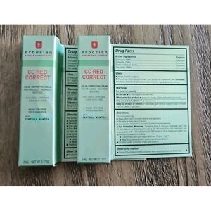 2X Erborian Korean Skin Therapy CC Red Correct Centella SPF 25  5 ml NIB